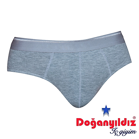 Doğan Yıldız 2850 Likralı Vücüdu Saran Erkek Slip Külot Gri 12 li Paket