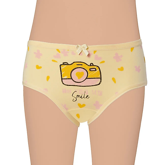 Gümüş 3091 Kız Çocuk Likralı Baskılı Renkli Slip Külot Karışık 3 lü Paket