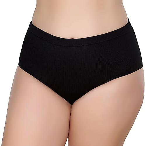 Gümüş 3092 Kadın Yüksek Bel Çizgili ( Fitilli ) Bato Külot Siyah 6 lı Paket