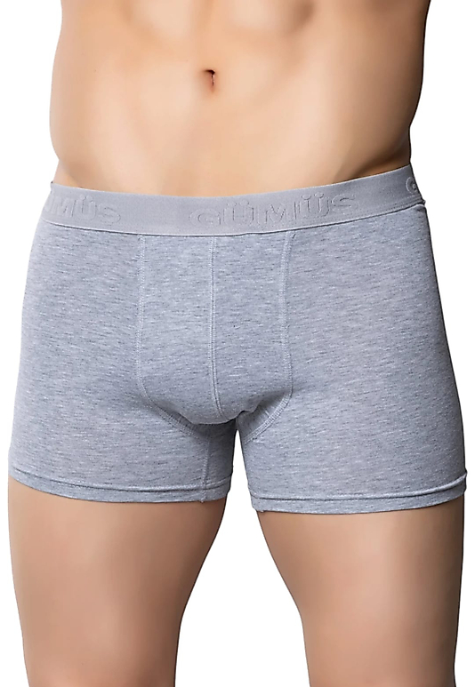 Gümüş 4018 Erkek Likralı Boxer Gri 6 lı Paket