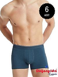 Doğan Yıldız 2910 Modal Likralı Vücudu Saran Boxer 6 lı Paket