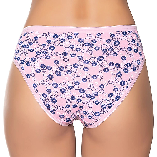 Gümüş 6026 Kadın Likralı İnce Bel Halka Baskılı Bikini Külot Karışık 6 lı Paket