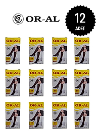 Oral Kadın Dizaltı Çorap 40 Denye Orta Kalın (Sarı Kutu) 12 Li Paket