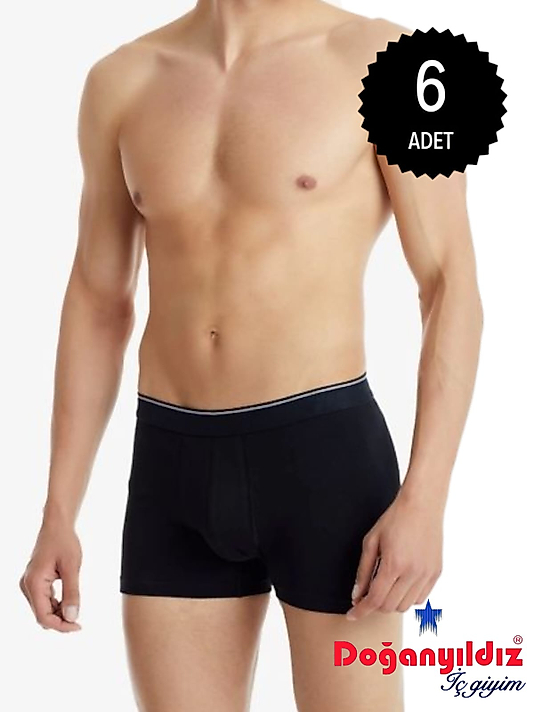 Doğan Yıldız 2910 Modal Likralı Vücudu Saran Boxer 6 lı Paket