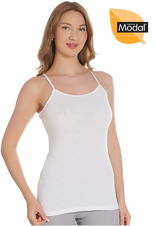 Gümüş 7012 Kadın Modal Elastan İp Askı Atlet Karışık (1) 6 lı Paket