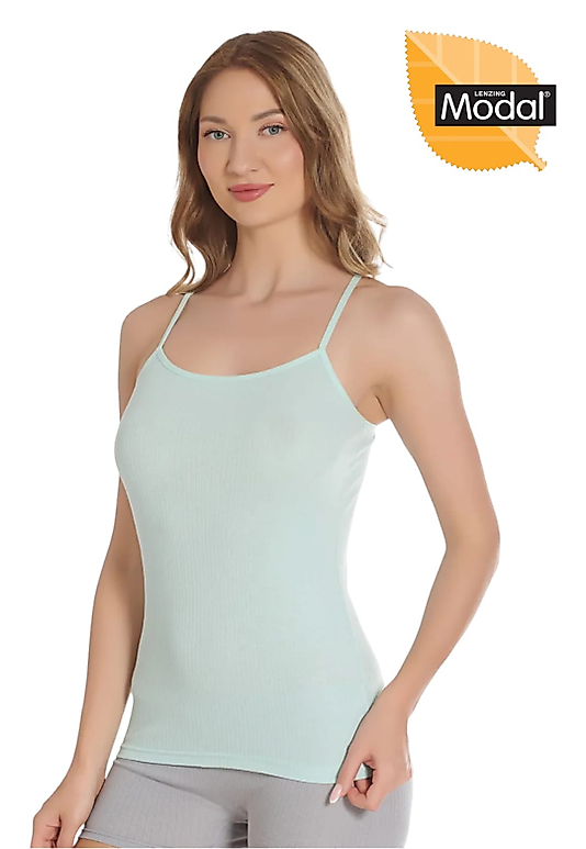 Gümüş 7012 Kadın Modal Elastan İp Askı Atlet Karışık (2) 6 lı Paket