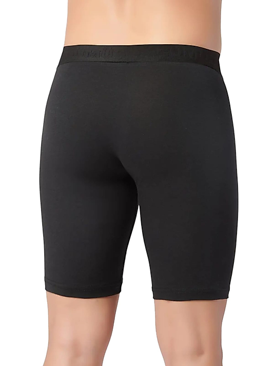 Gümüş İç Giyim 4074 Erkek Likralı Uzun Boxer Siyah 6 Lı Paket