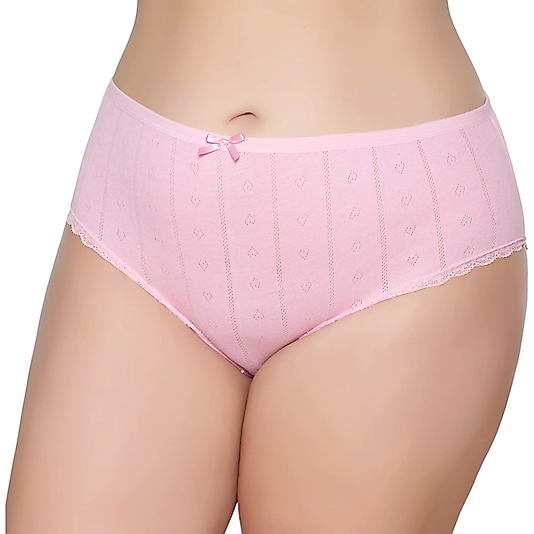 Gümüş 3079 Kadın Jakarlı Yüksel Bel Bato Külot Pembe 6 lı Paket
