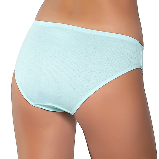Gümüş 6095 Kadın Ribana İnce Bel Çizgili Bikini Külot Karışık 12 li Paket