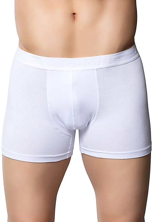 Gümüş 4018 Erkek Likralı Boxer Beyaz 6 lı Paket