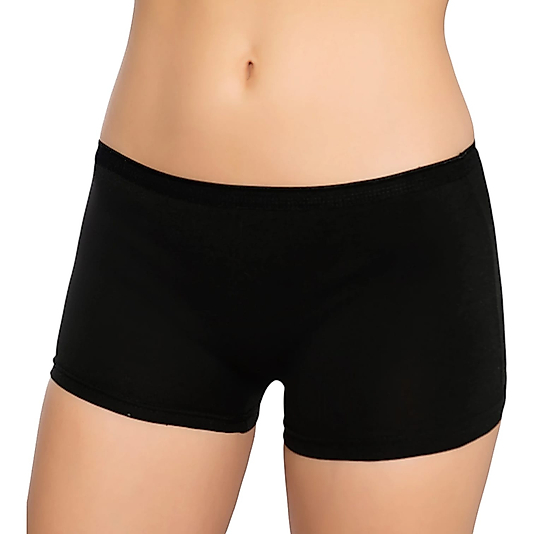 Gümüş 3016 Kadın Likralı Boxer Siyah 12 li Paket